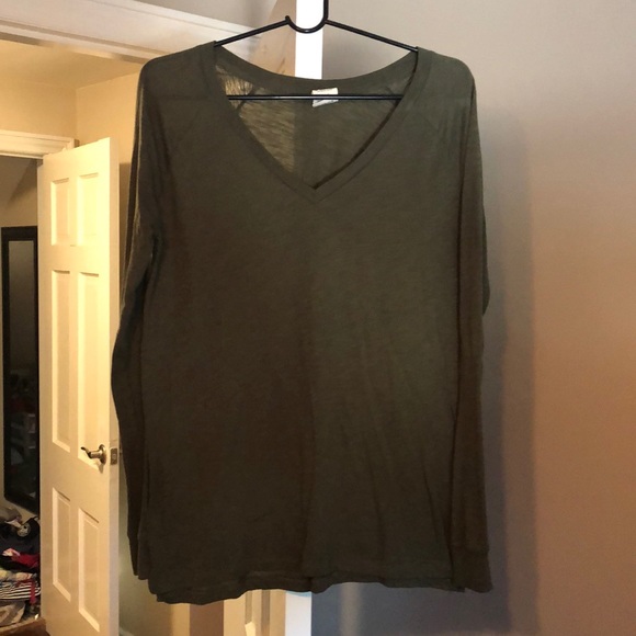 PINK Victoria's Secret Tops - Victoria's Secret PINK Green Long-Sleeve Tee